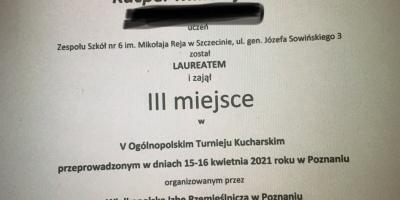 Sukces Gastronomika w Ogólnopolskim Turnieju Kucharskim