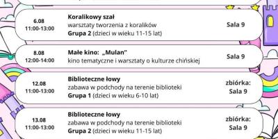 Wakacje w Książnicy Pomorskiej - Sierpień 2024
