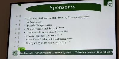 XXX Olimpiada Wiedzy o Żywieniu