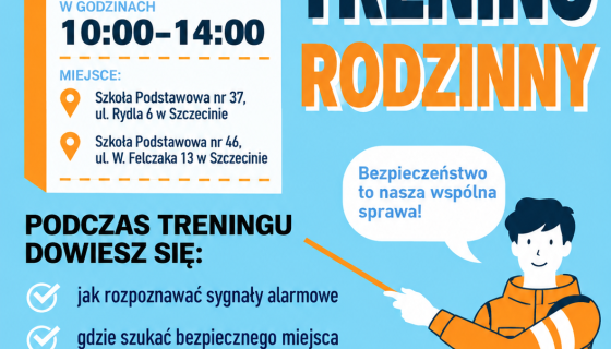 Bezpłatne warsztaty o bezpieczeństwie w Szczecinie. Krajowy Trening Rodzinny już 17 października